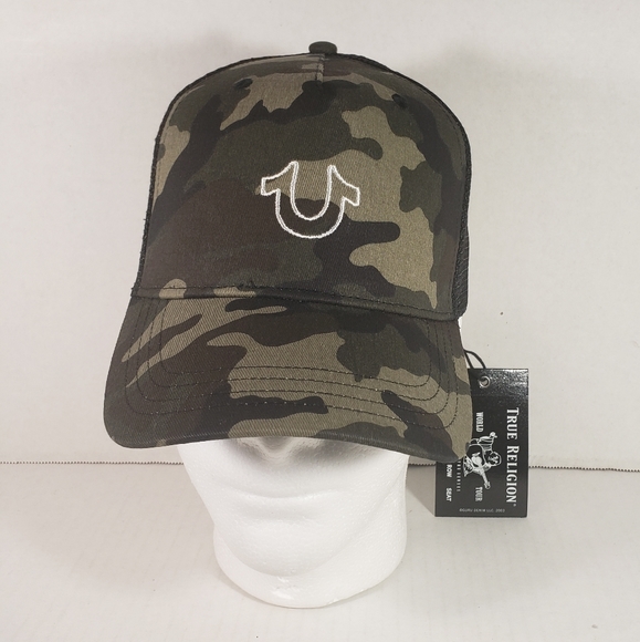 NWT Men's True Religion Camo Trucker Hat